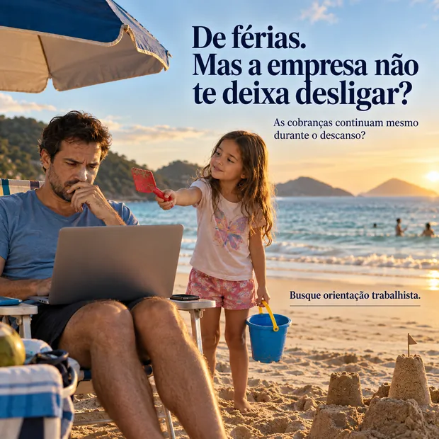 Post: de férias, mas a empresa não deixa desligar