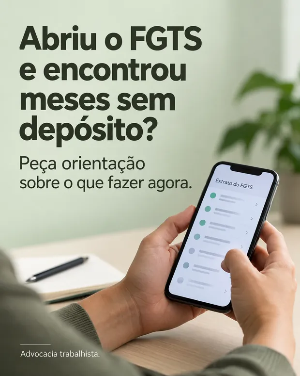 Post: abriu o FGTS e encontrou meses sem depósito